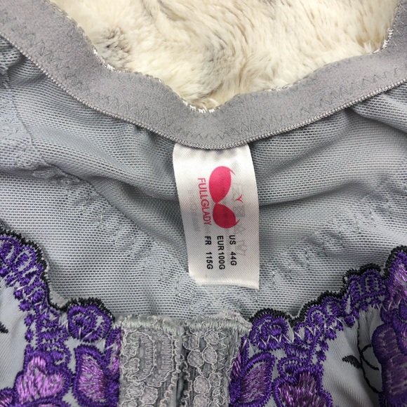 FullGLady 44G Grey & Purple Bra - Picture 2 of 4